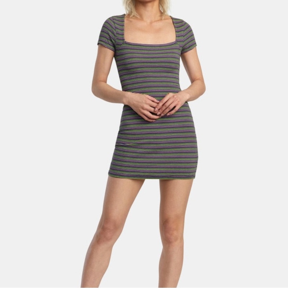 RVCA Women's Partition Mini Rib Knit Dress NWT size small - Picture 2 of 9
